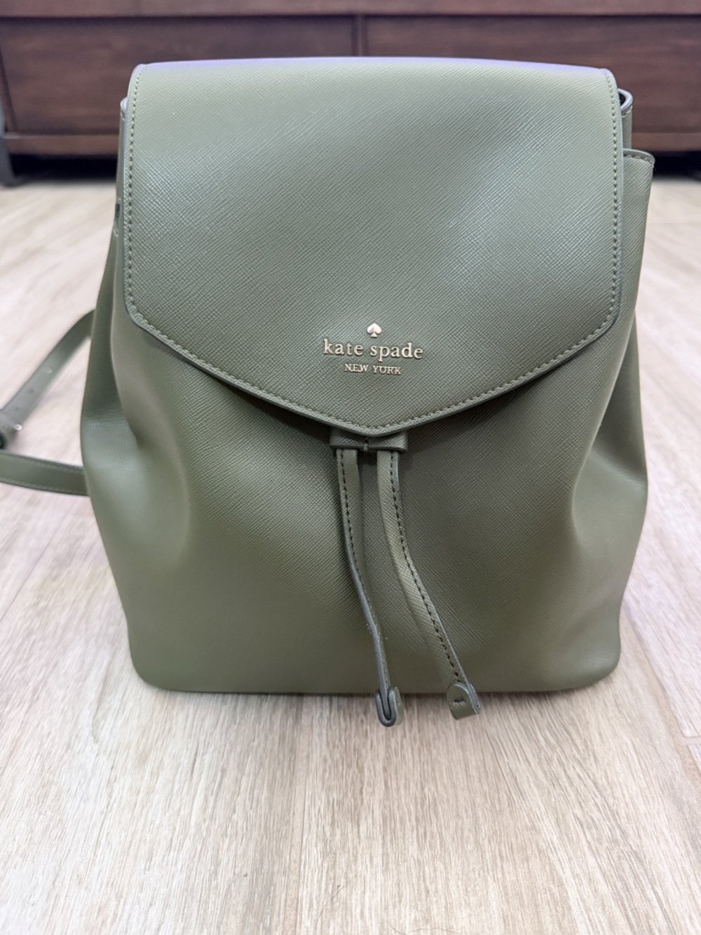 Kate Spade - Lizzie leather flap backpack purse